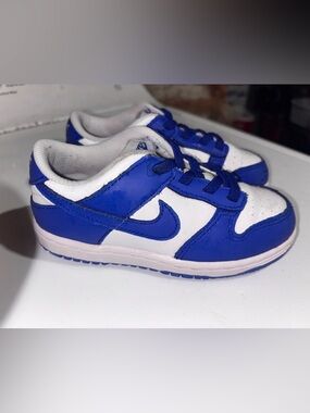 Nike Kids Royal Blue and White Low-Top Sneakers